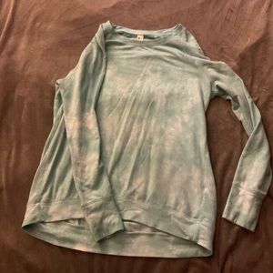 Teal Blue Tie-Dye Sweatshirt